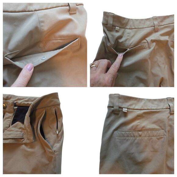 Lululemon Commission Shorts 11" length, Tan Khaki Chino Style sz 30 Small flaw - Picture 9 of 11